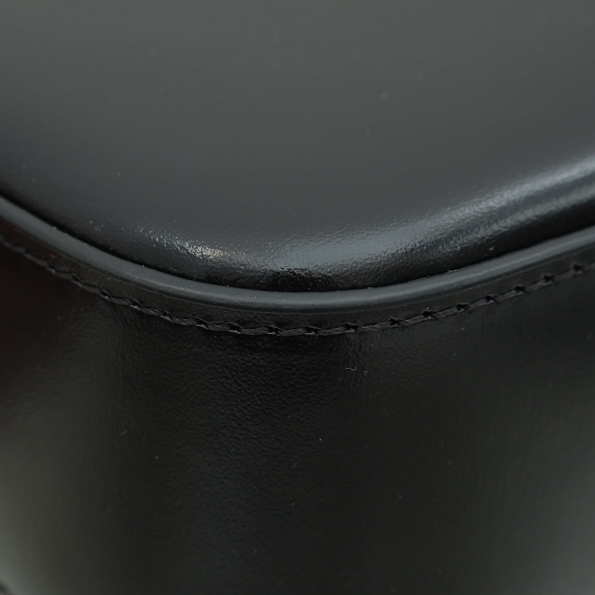 Celine Black Claude Triomphe Shiny Shoulder Bag