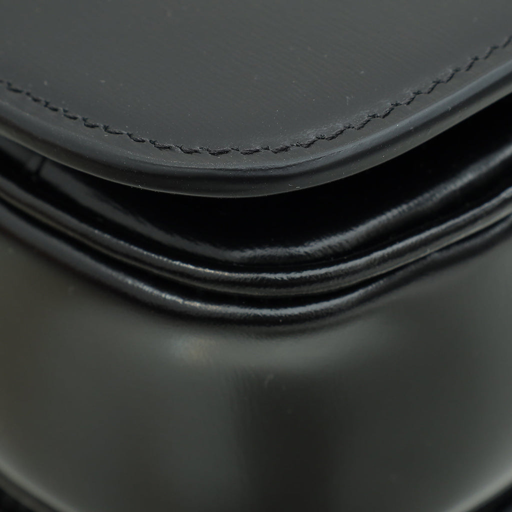 Celine Black Classique Triomphe Flap Bag