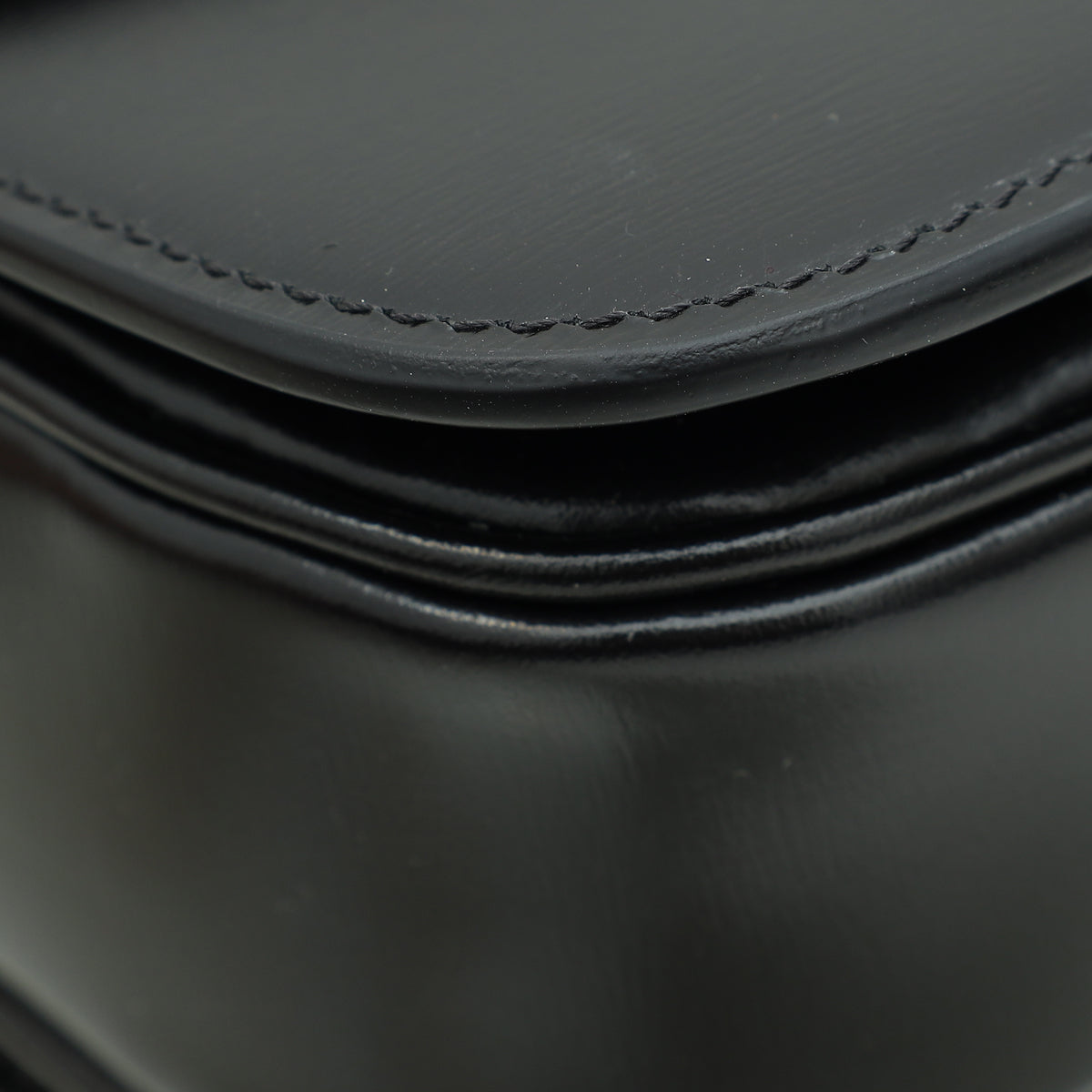 Celine Black Classique Triomphe Flap Bag