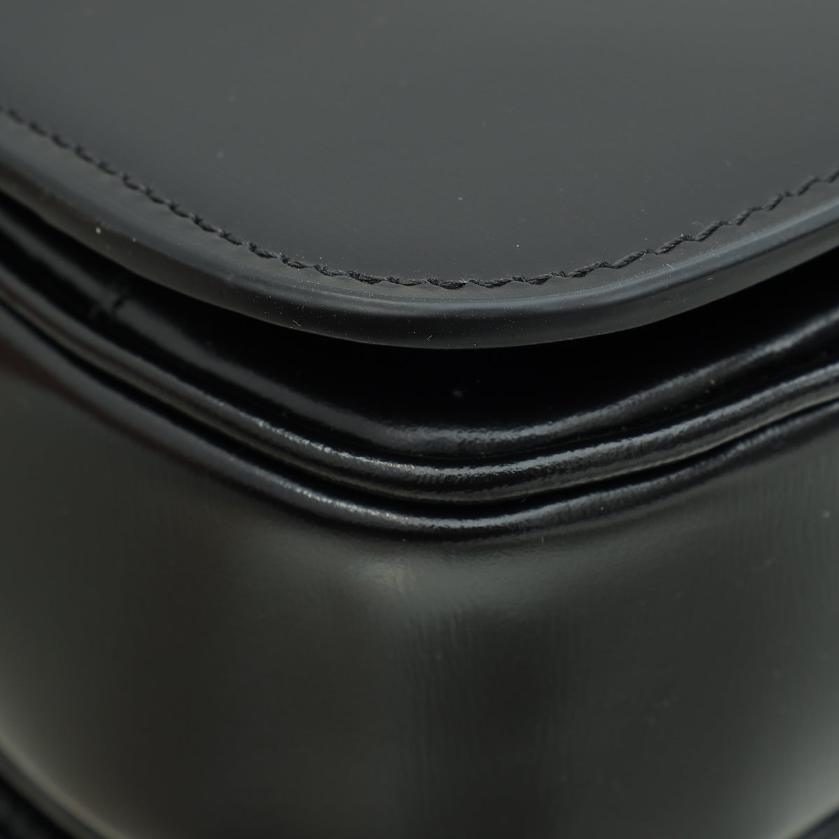 Celine Black Classique Triomphe Flap Bag