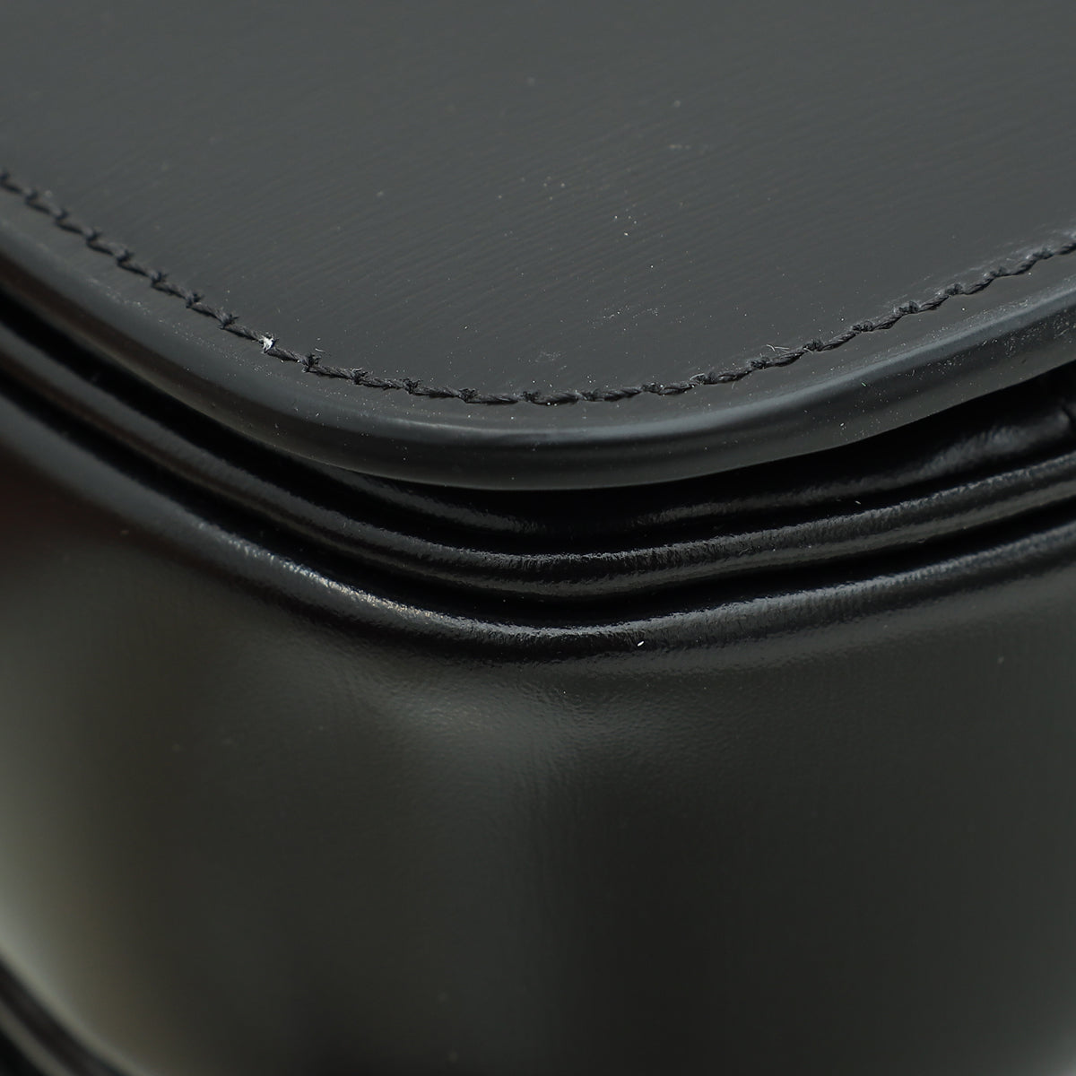 Celine Black Classique Triomphe Flap Bag