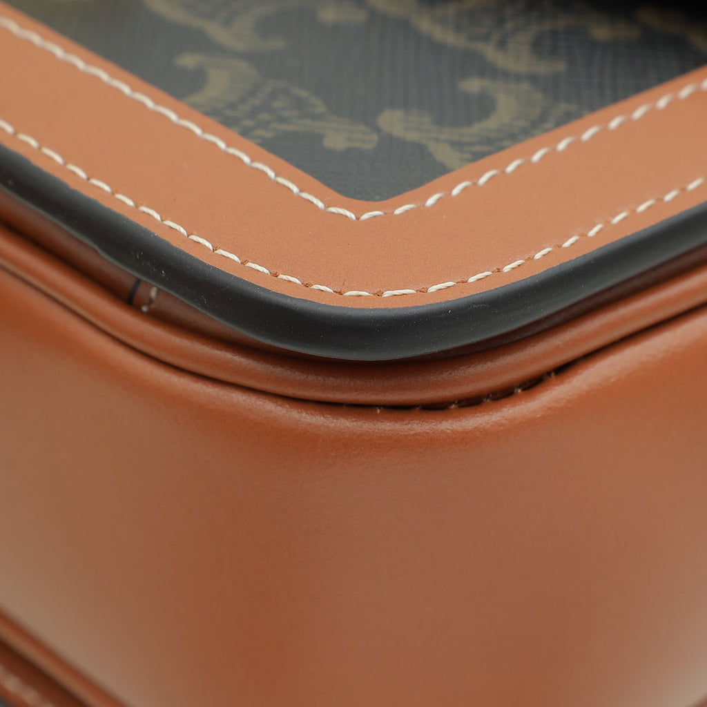 Celine Tricolor Teen Triomphe Flap Shoulder Bag
