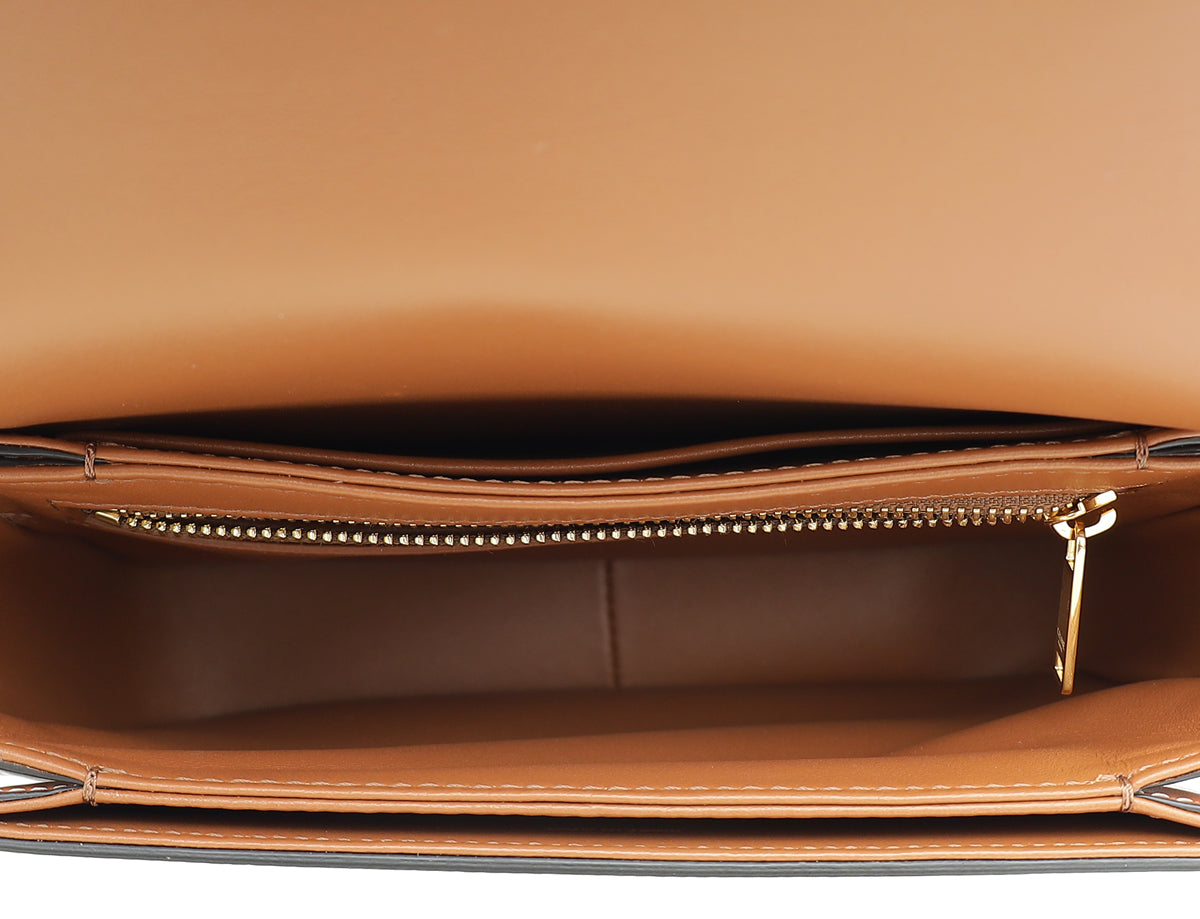 Celine Tricolor Teen Triomphe Flap Shoulder Bag