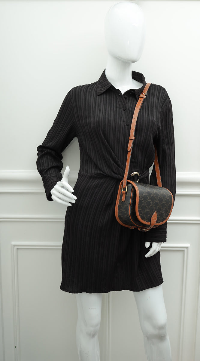 Celine Tricolor Medium Triomphe Folco Bag