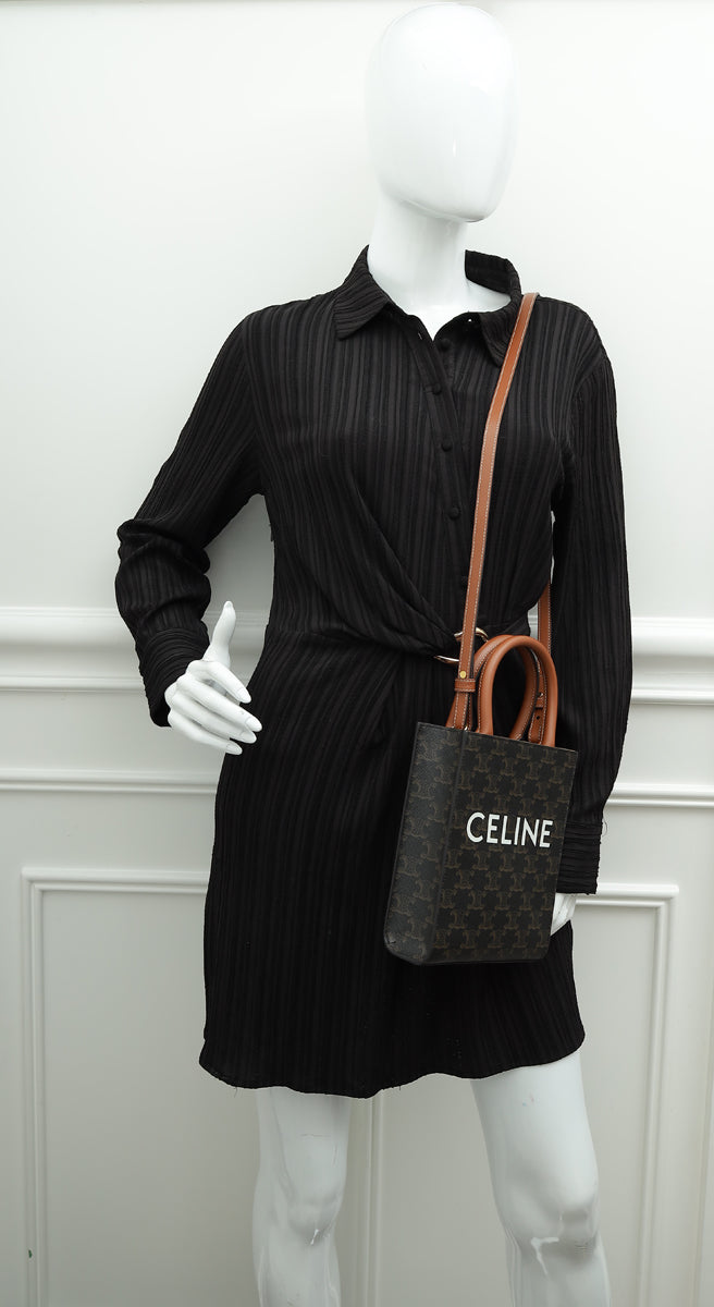 Celine Tricolor Triomphe Mini Vertical Cabas Bag