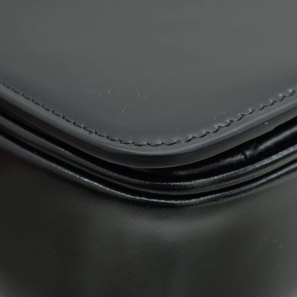 Celine Black Teen Triomphe Flap Shoulder Bag