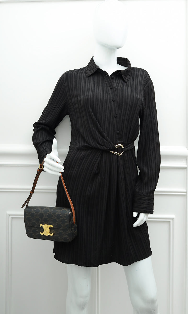 Celine Tricolor Claude Triomphe Shoulder Bag