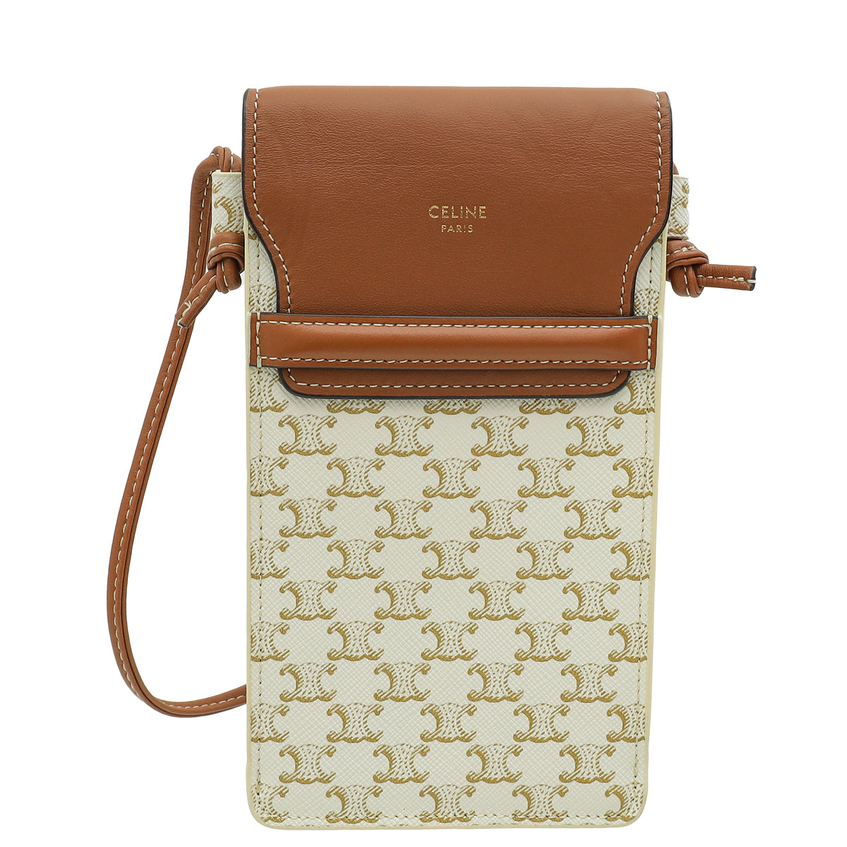 Celine Bicolor Triomphe Phone With Flap Pouch