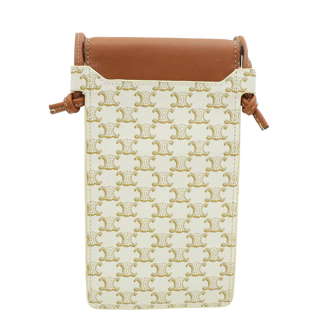 Celine Bicolor Triomphe Phone With Flap Pouch