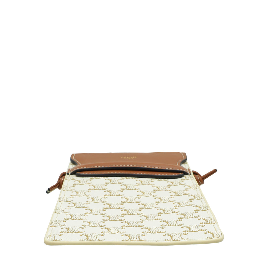 Celine Bicolor Triomphe Phone With Flap Pouch