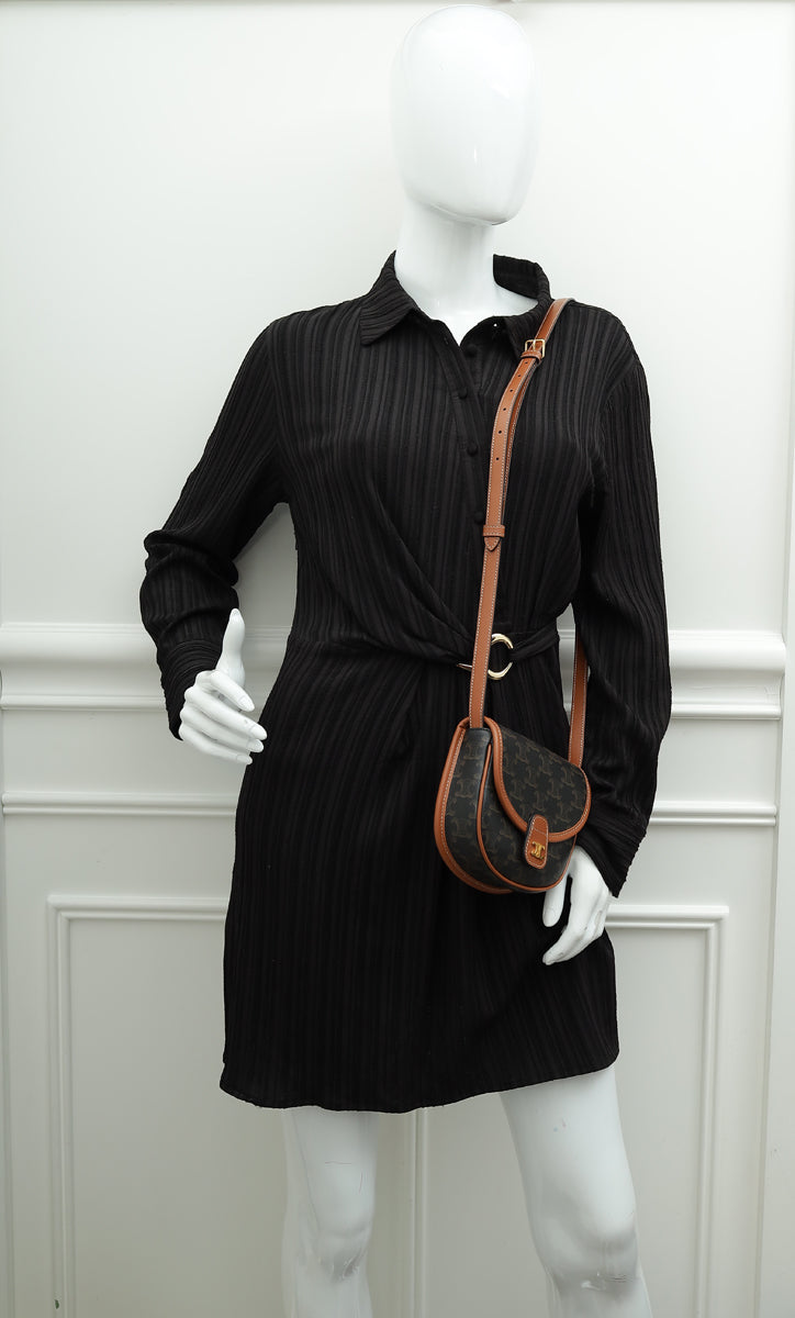 Celine Bicolor Mini Besace in Triomphe Crossbody Bag