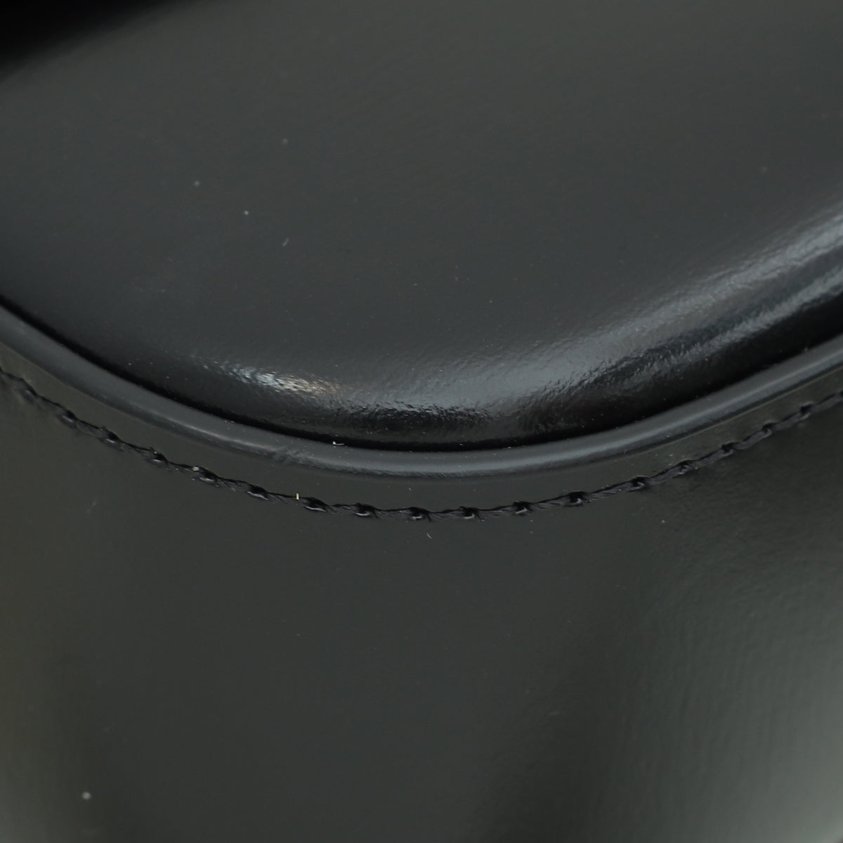 Celine Black Triomphe Shiny Shoulder Bag