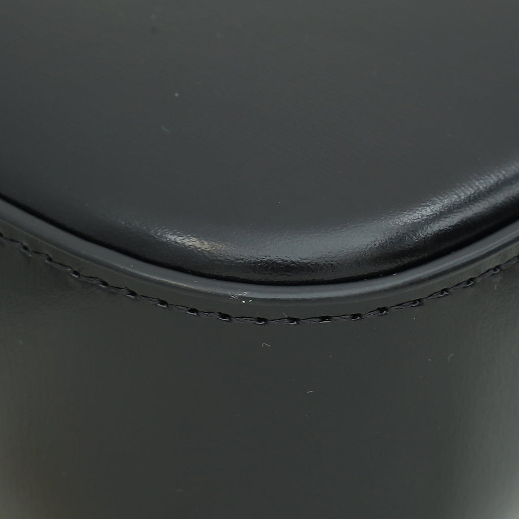 Celine Black Triomphe Shiny Shoulder Bag