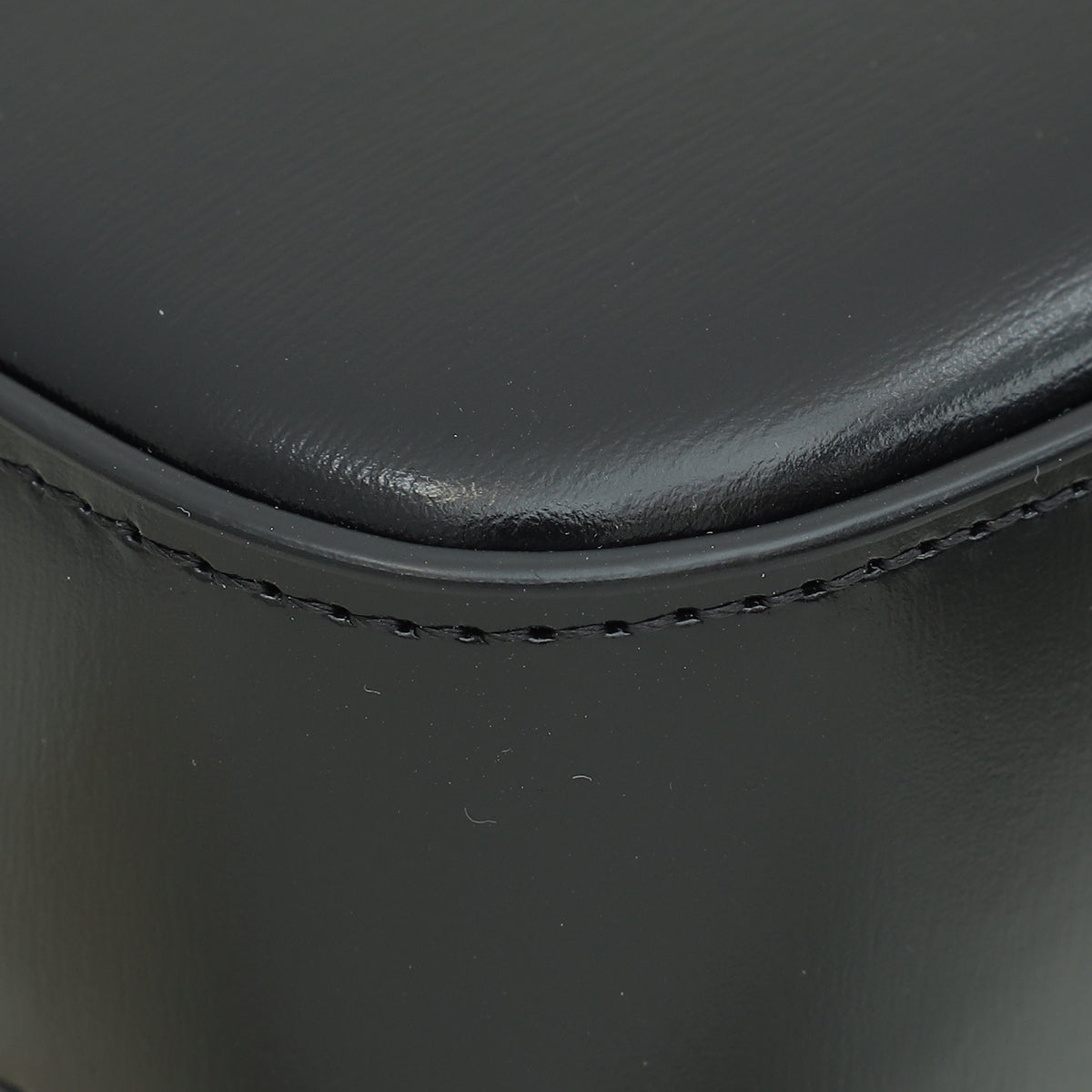 Celine Black Triomphe Shiny Shoulder Bag