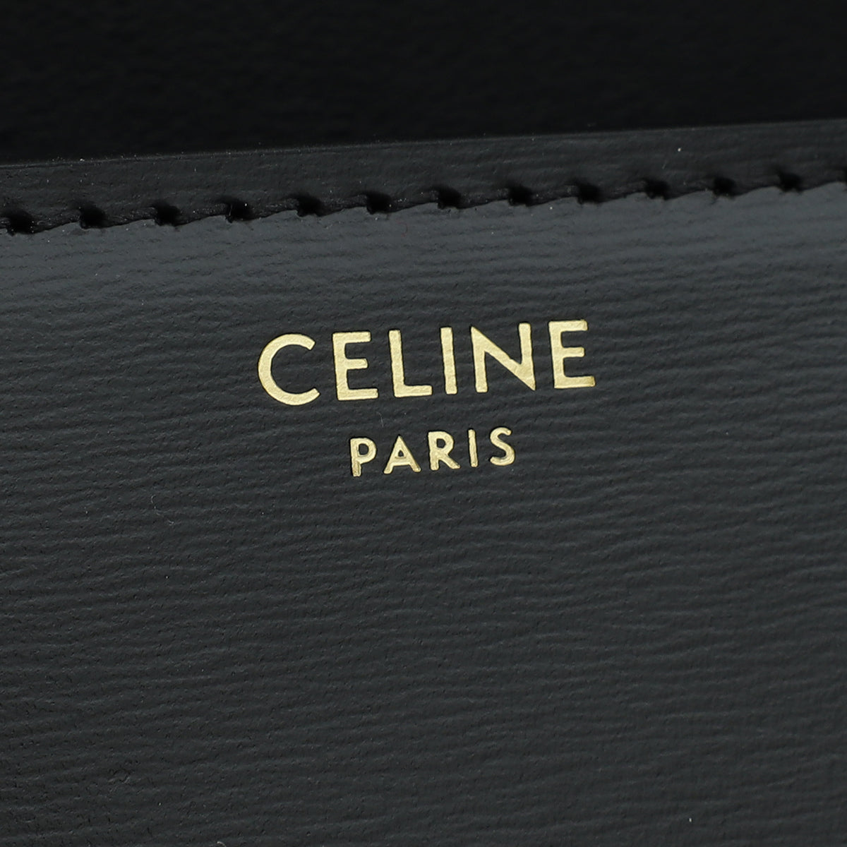 Celine Black Triomphe Shiny Shoulder Bag
