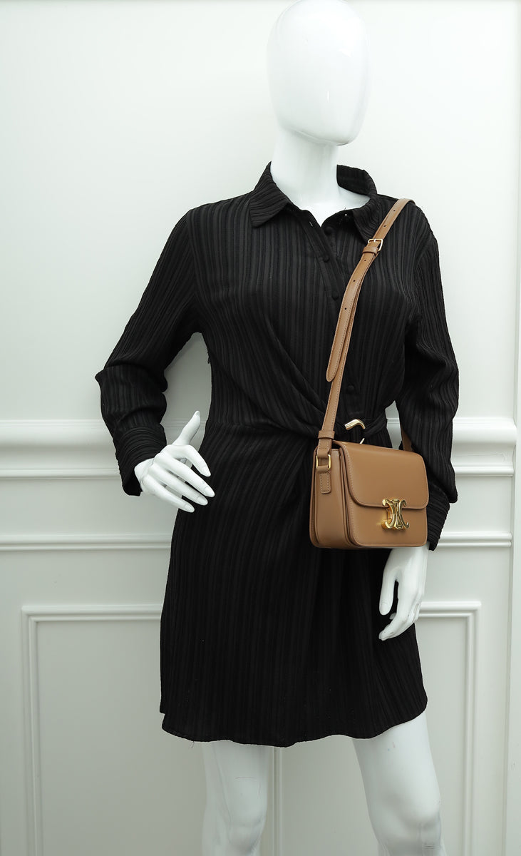 Celine Brown Triomphe Teen Shoulder Bag