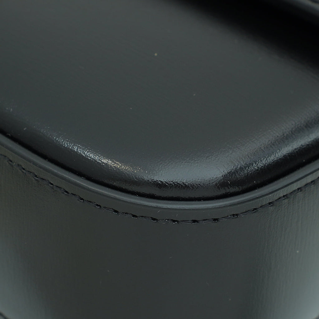 Celine Black Triomphe Shiny Shoulder Bag