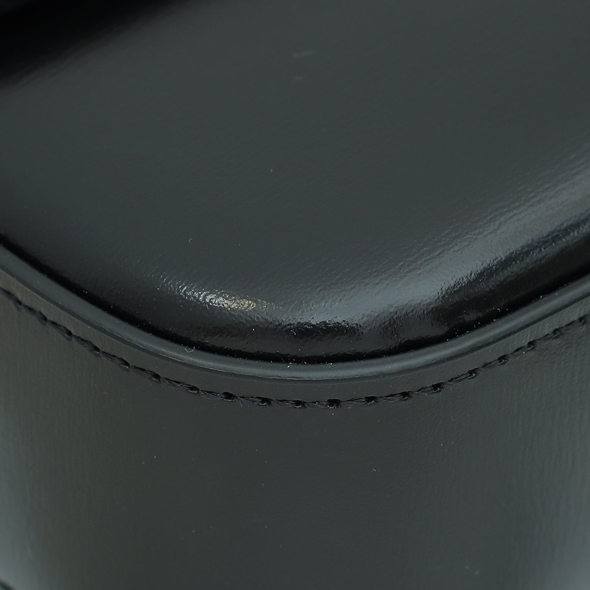 Celine Black Triomphe Shiny Shoulder Bag