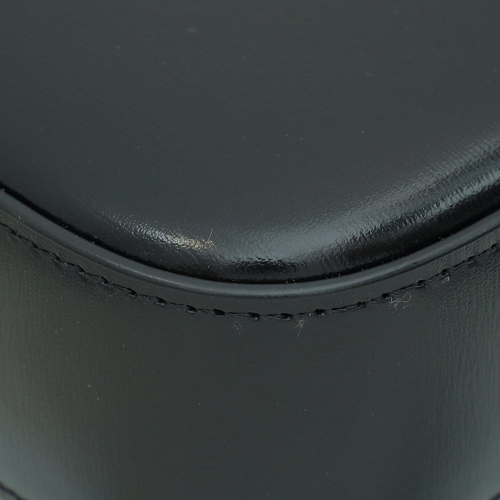 Celine Black Triomphe Shiny Shoulder Bag