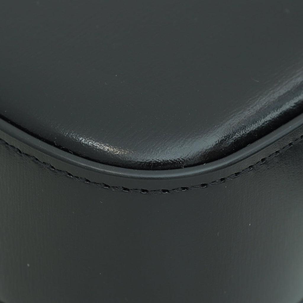 Celine Black Triomphe Shiny Shoulder Bag