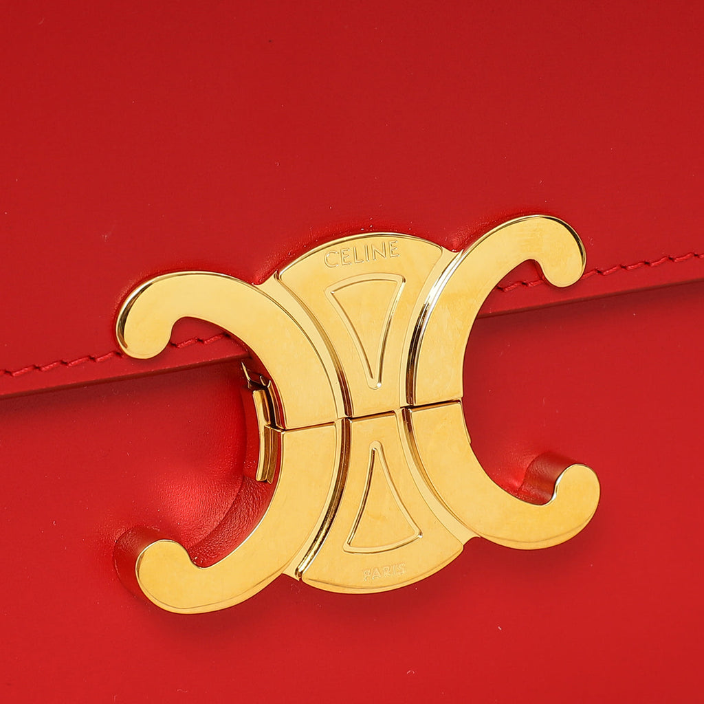 Celine Red Classique Triomphe Bag