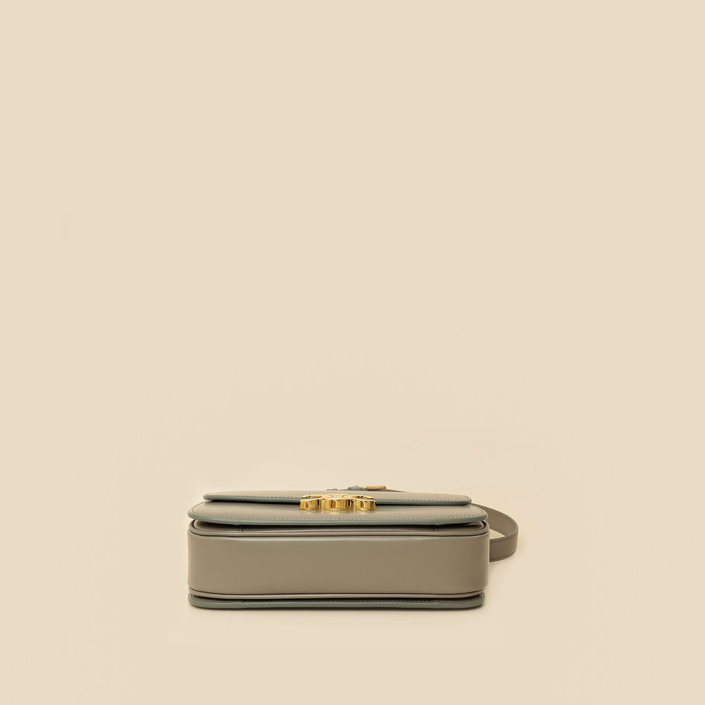 Celine Gray Classique Triomphe Shoulder Bag