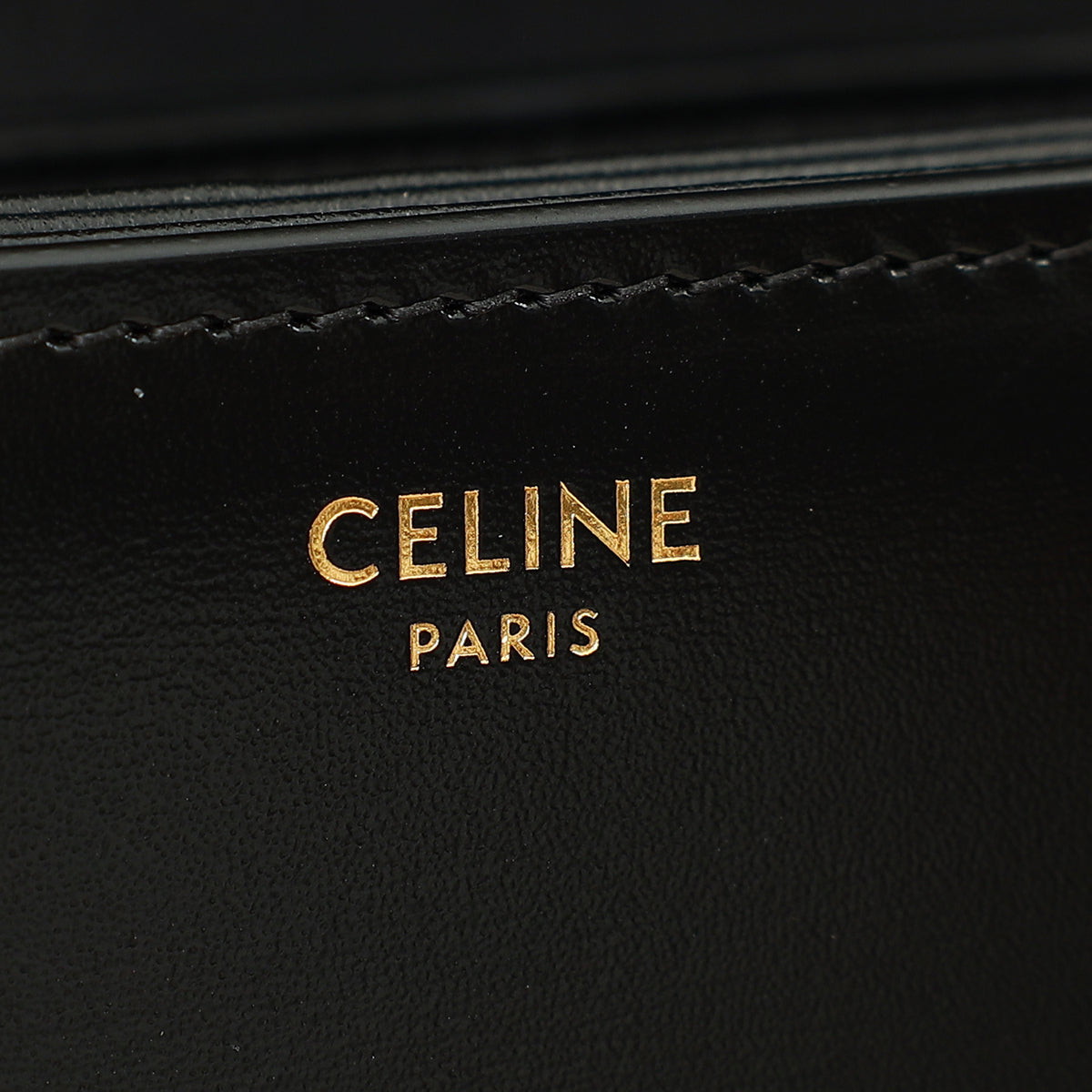Celine Black Classique Triomphe Shoulder Bag