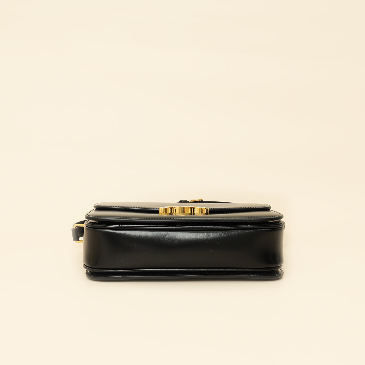 Celine Black Classique Triomphe Shoulder Bag