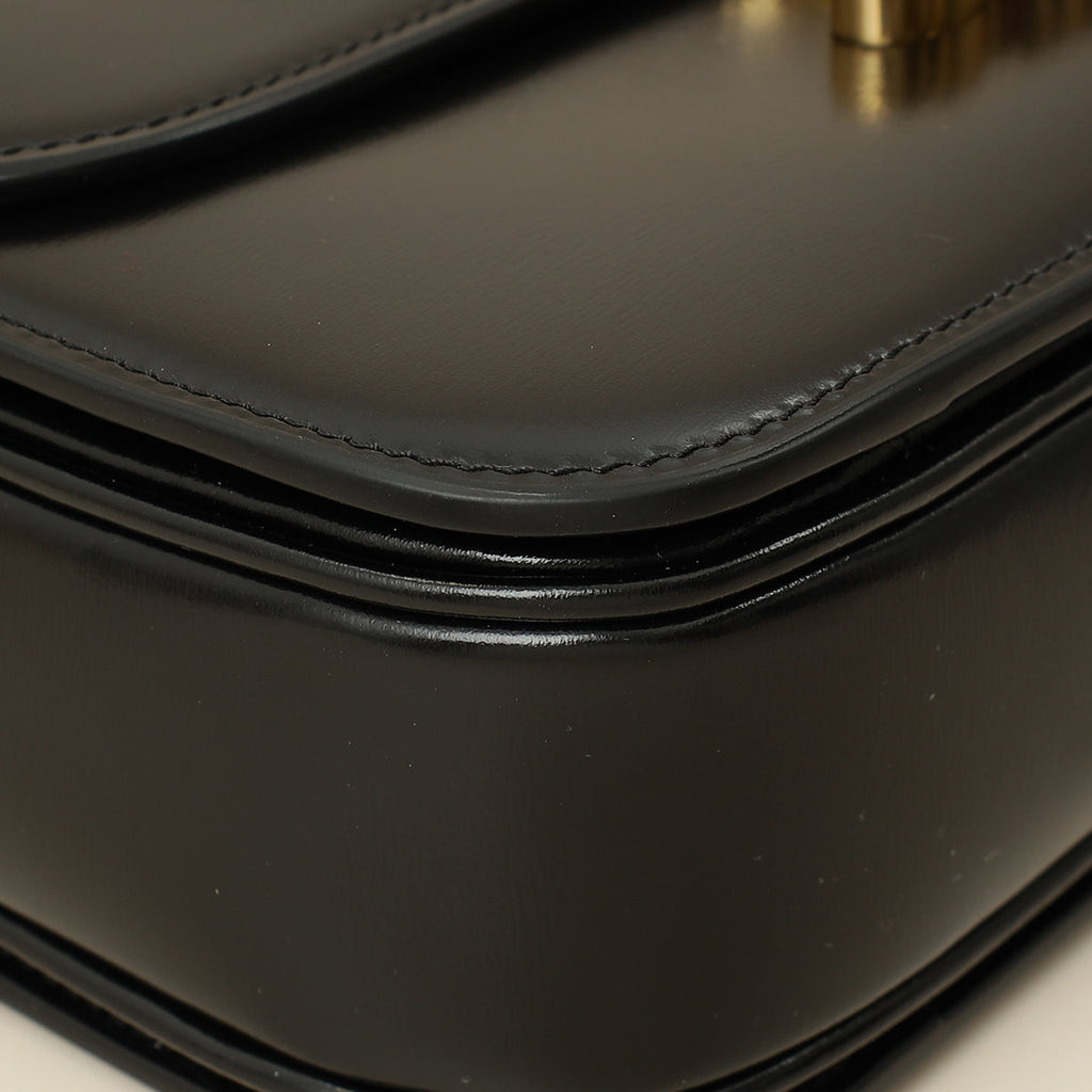 Celine Black Classique Triomphe Shoulder Bag