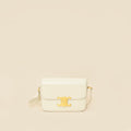 Celine White Teen Triomphe Bag