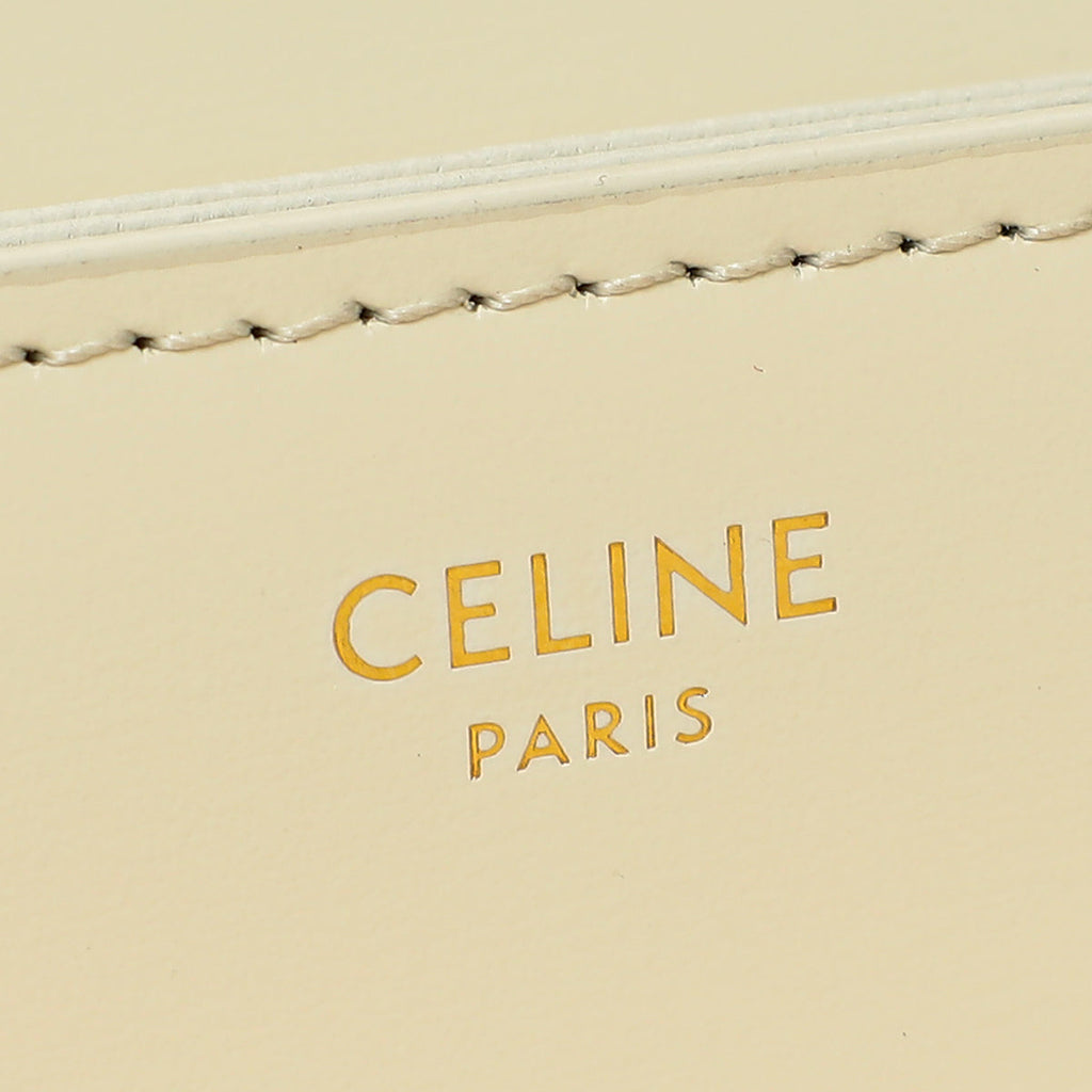 Celine White Teen Triomphe Bag