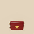 Celine Red Classique Triomphe Shoulder Bag