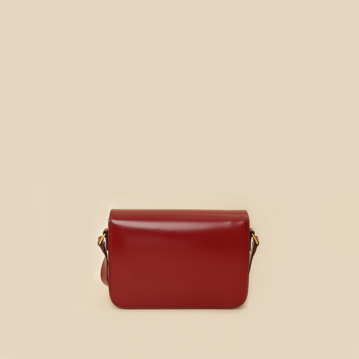 Celine Red Classique Triomphe Shoulder Bag