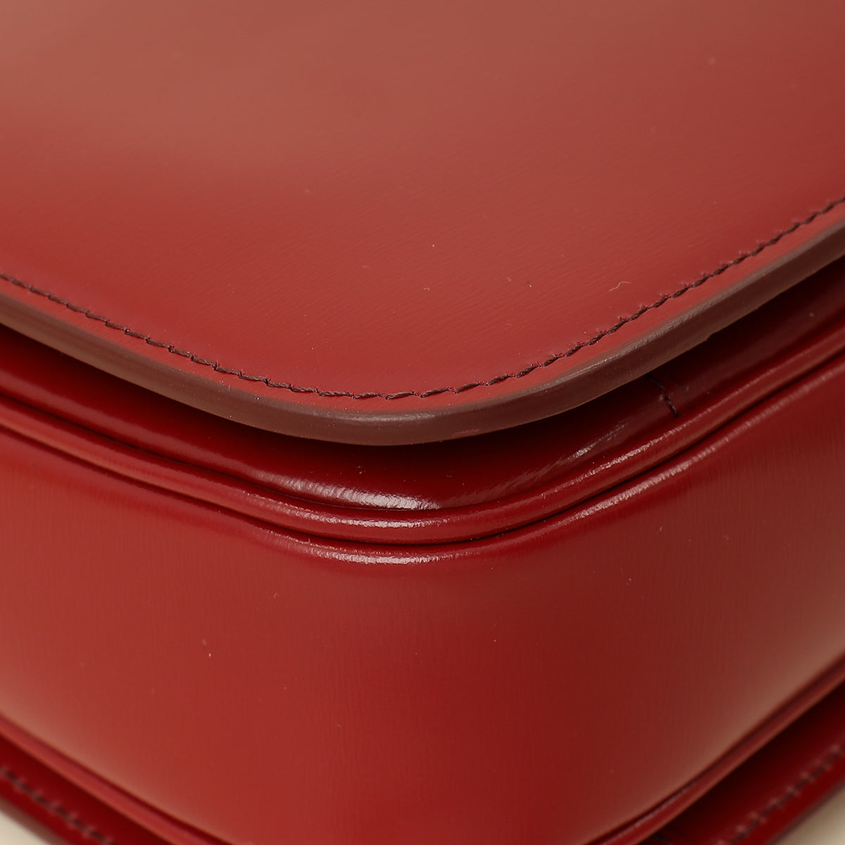 Celine Red Classique Triomphe Shoulder Bag