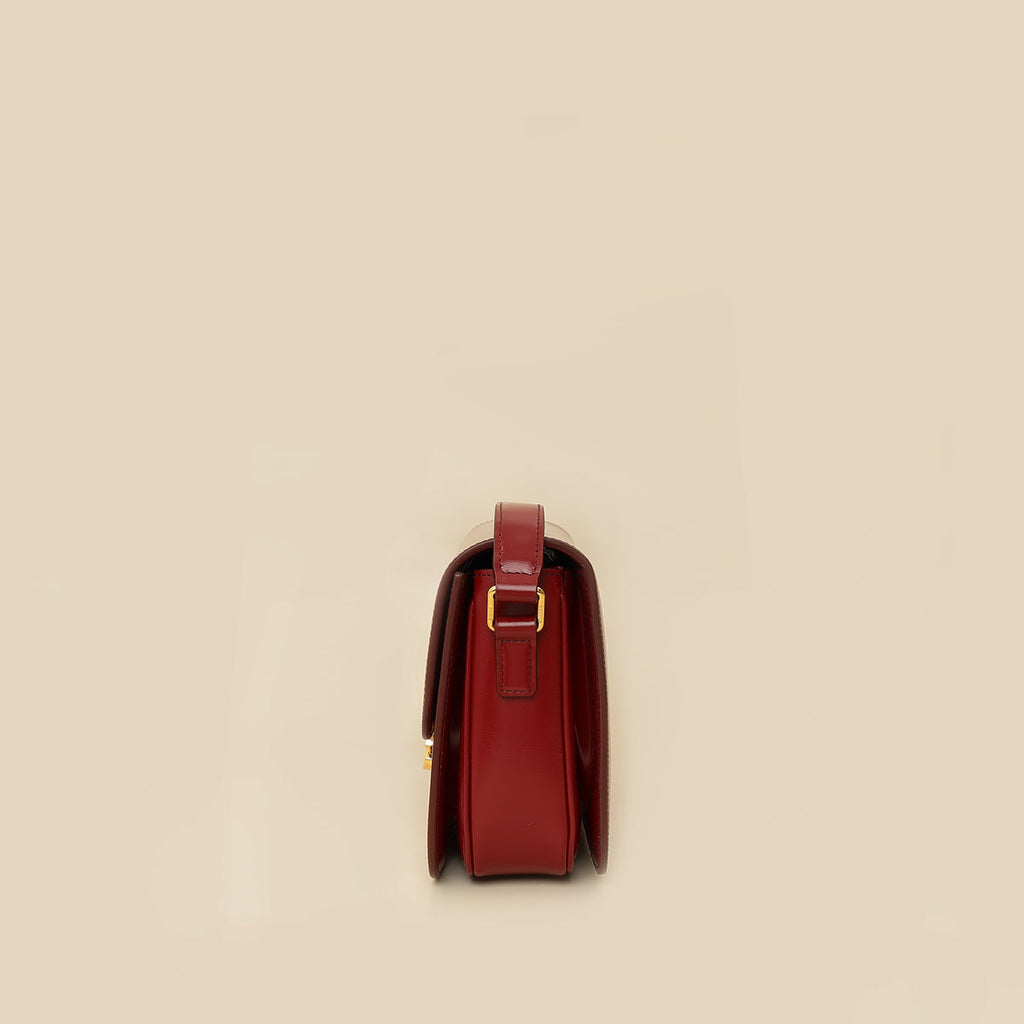 Celine Red Classique Triomphe Shoulder Bag