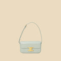 Celine Soft Blue Claude Triomphe Shiny Shoulder Bag