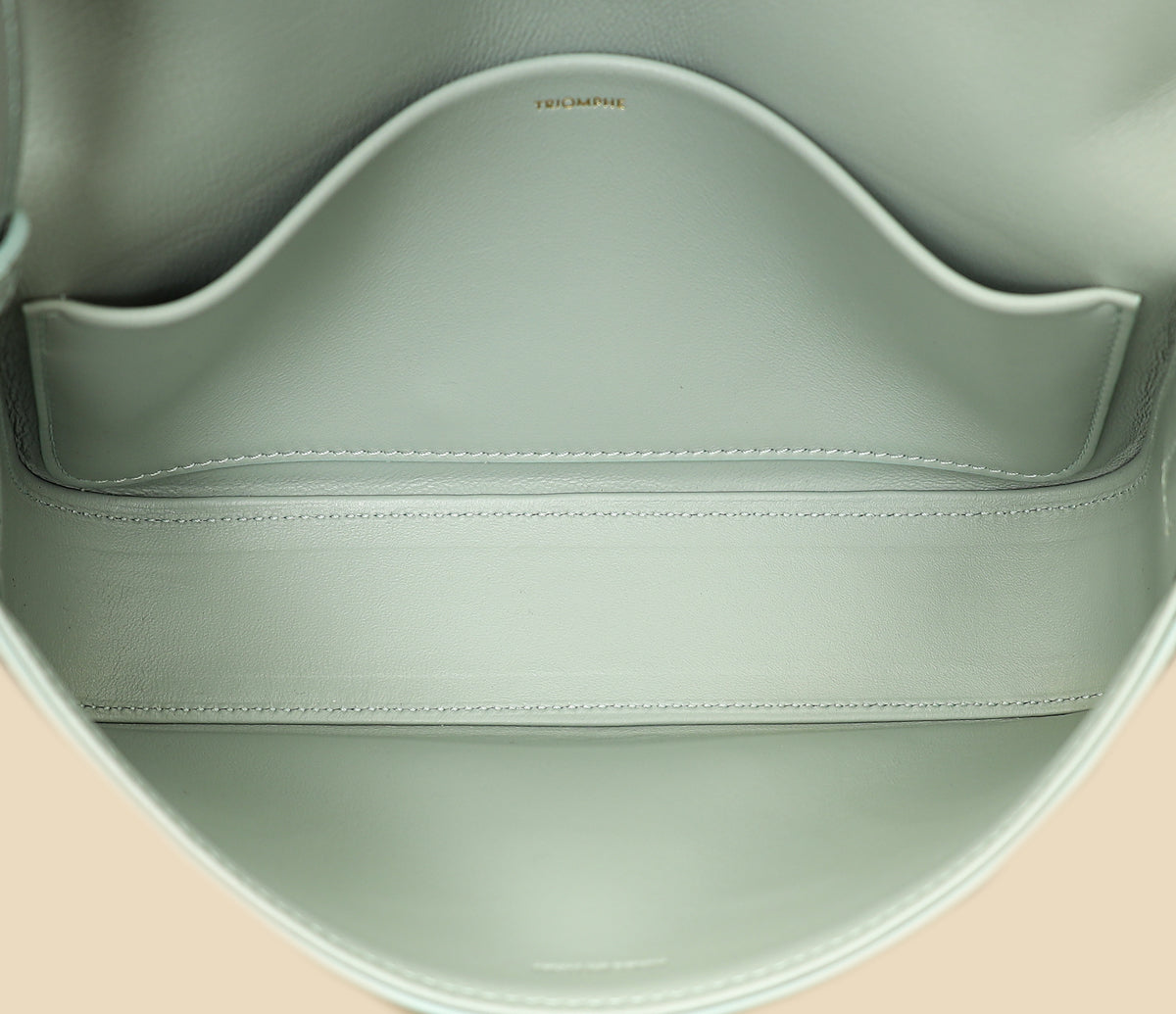 Celine Soft Blue Claude Triomphe Shiny Shoulder Bag