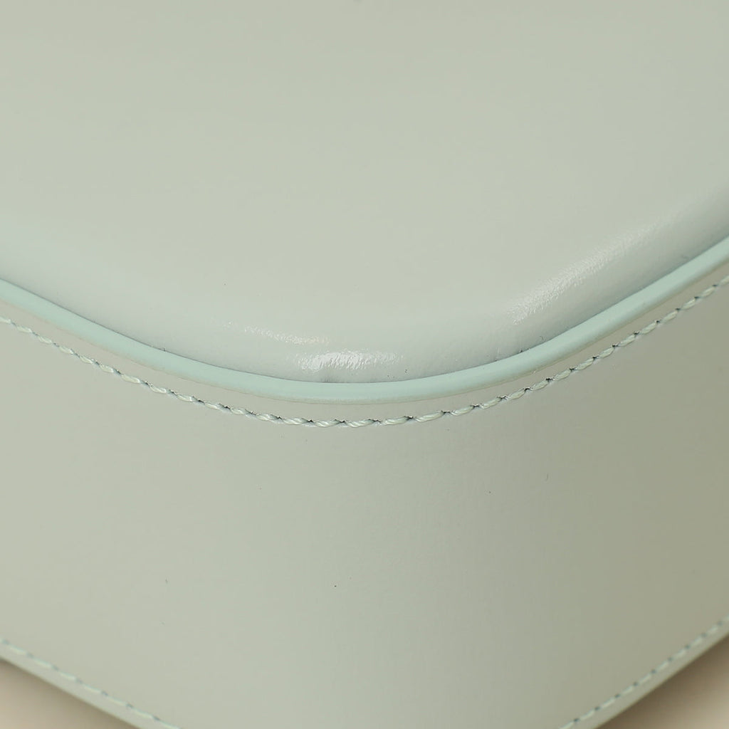 Celine Soft Blue Claude Triomphe Shiny Shoulder Bag