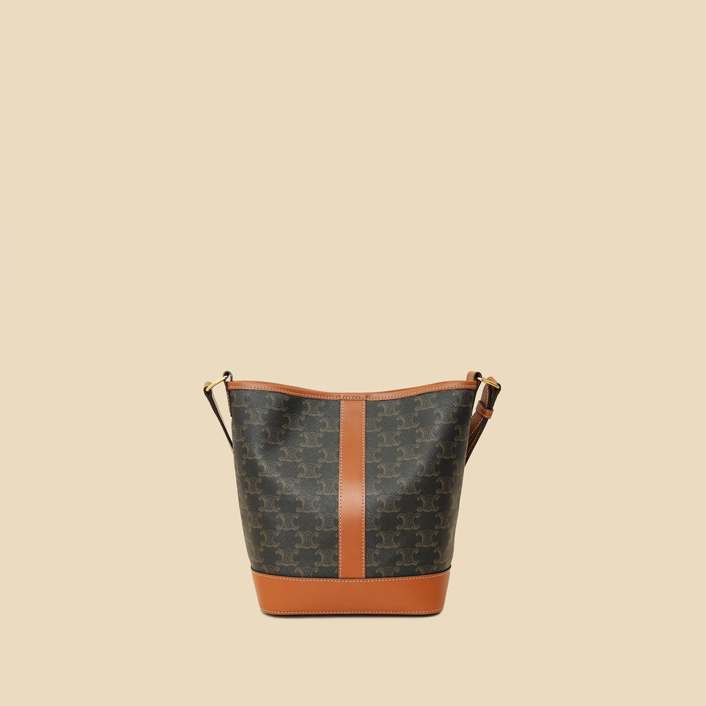 Celine Tricolor Triomphe Bucket Bag