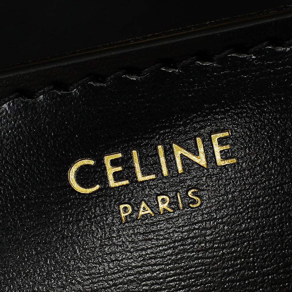 Celine Black Claude Triomphe Shoulder Bag