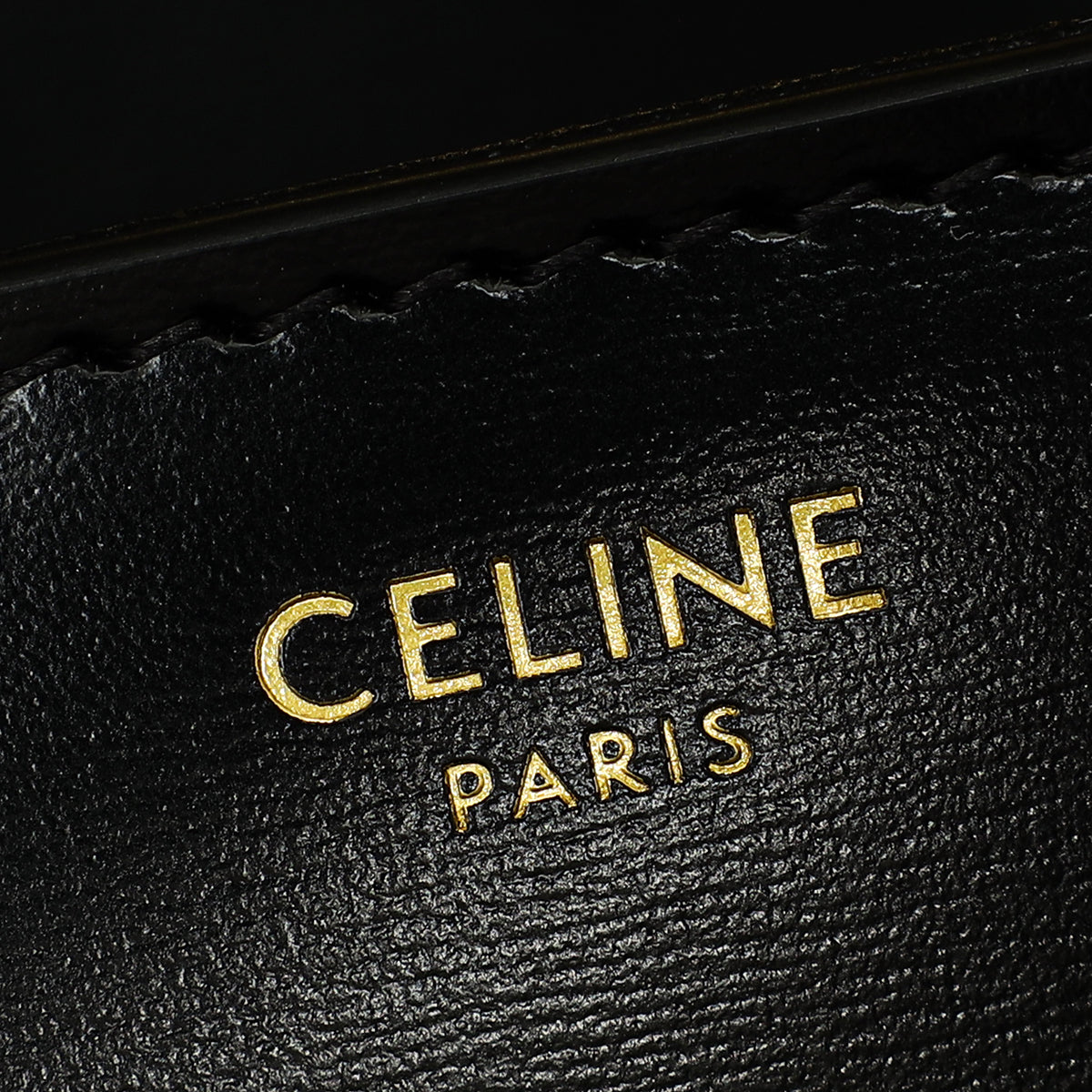 Celine Black Claude Triomphe Shoulder Bag