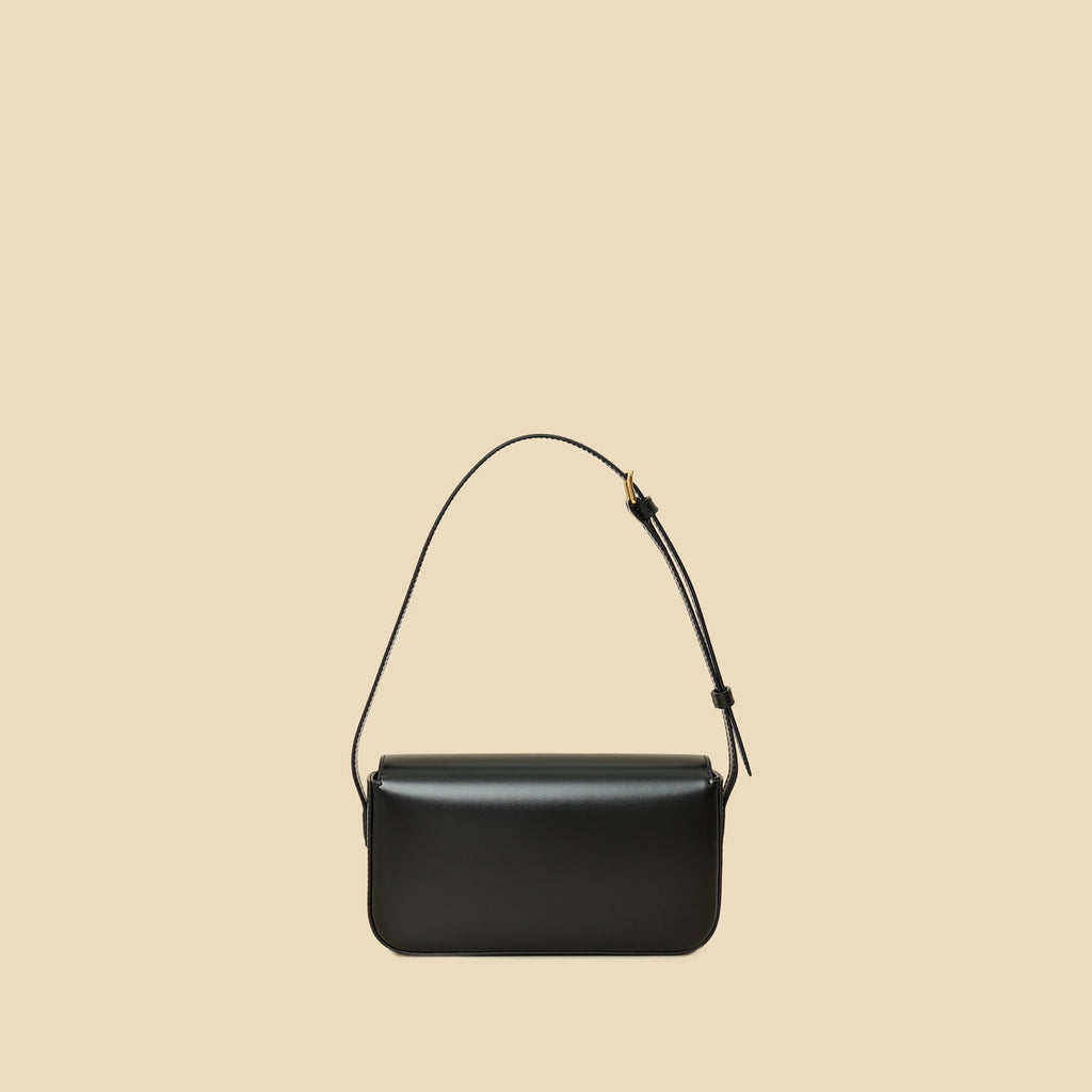 Celine Black Claude Triomphe Shoulder Bag