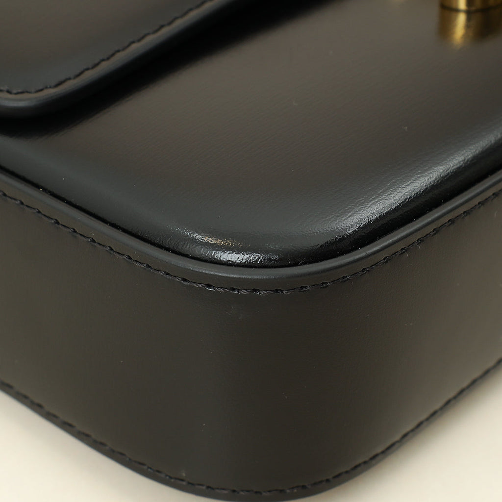 Celine Black Claude Triomphe Shoulder Bag