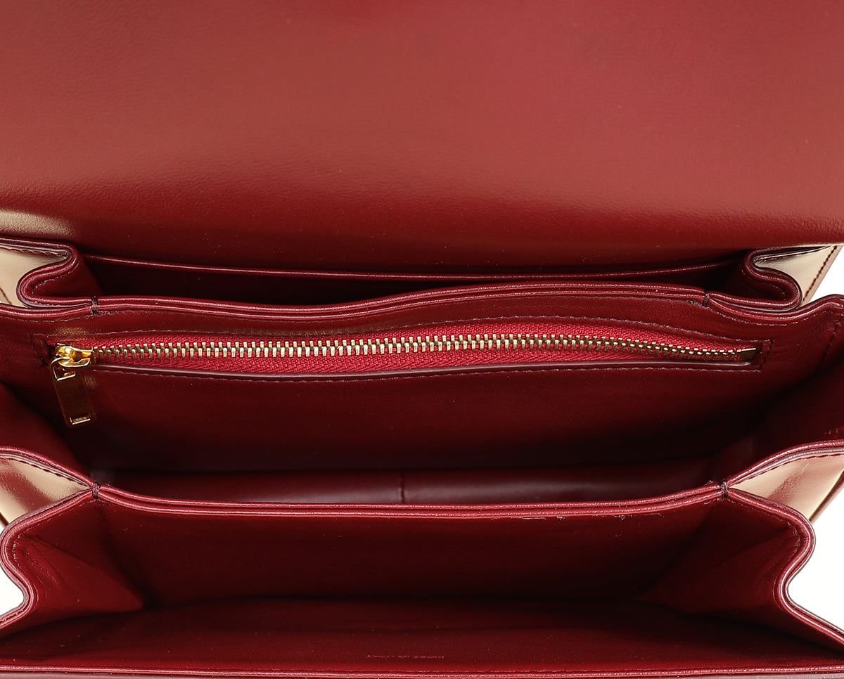 Celine Burgundy Classique Triomphe Bag