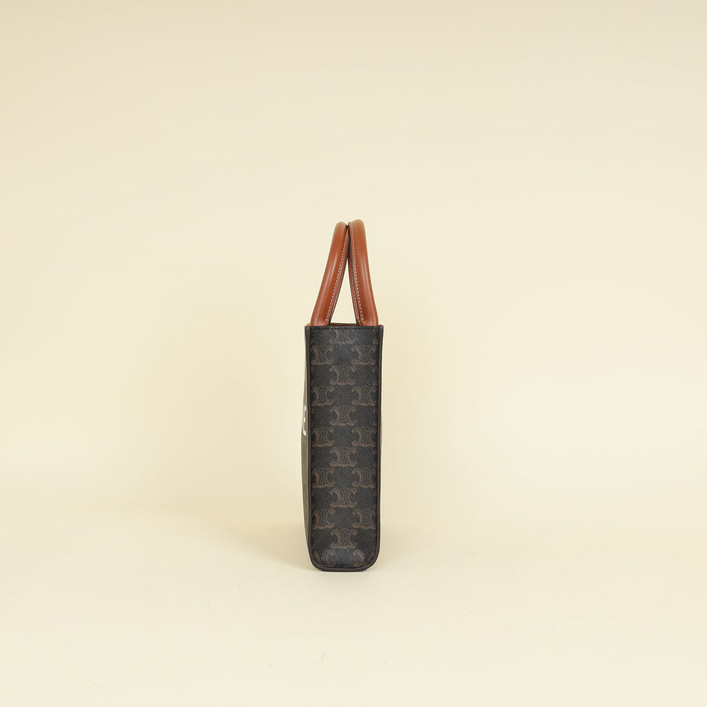 Celine Tricolor Triomphe Mini Vertical Cabas Bag