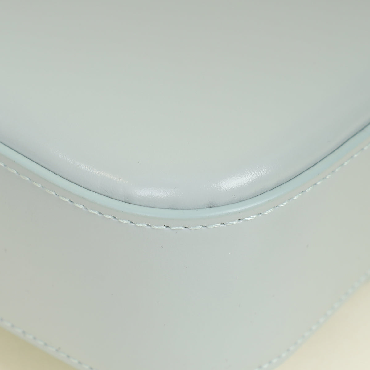 Celine Soft Blue Claude Triomphe Shiny Shoulder Bag