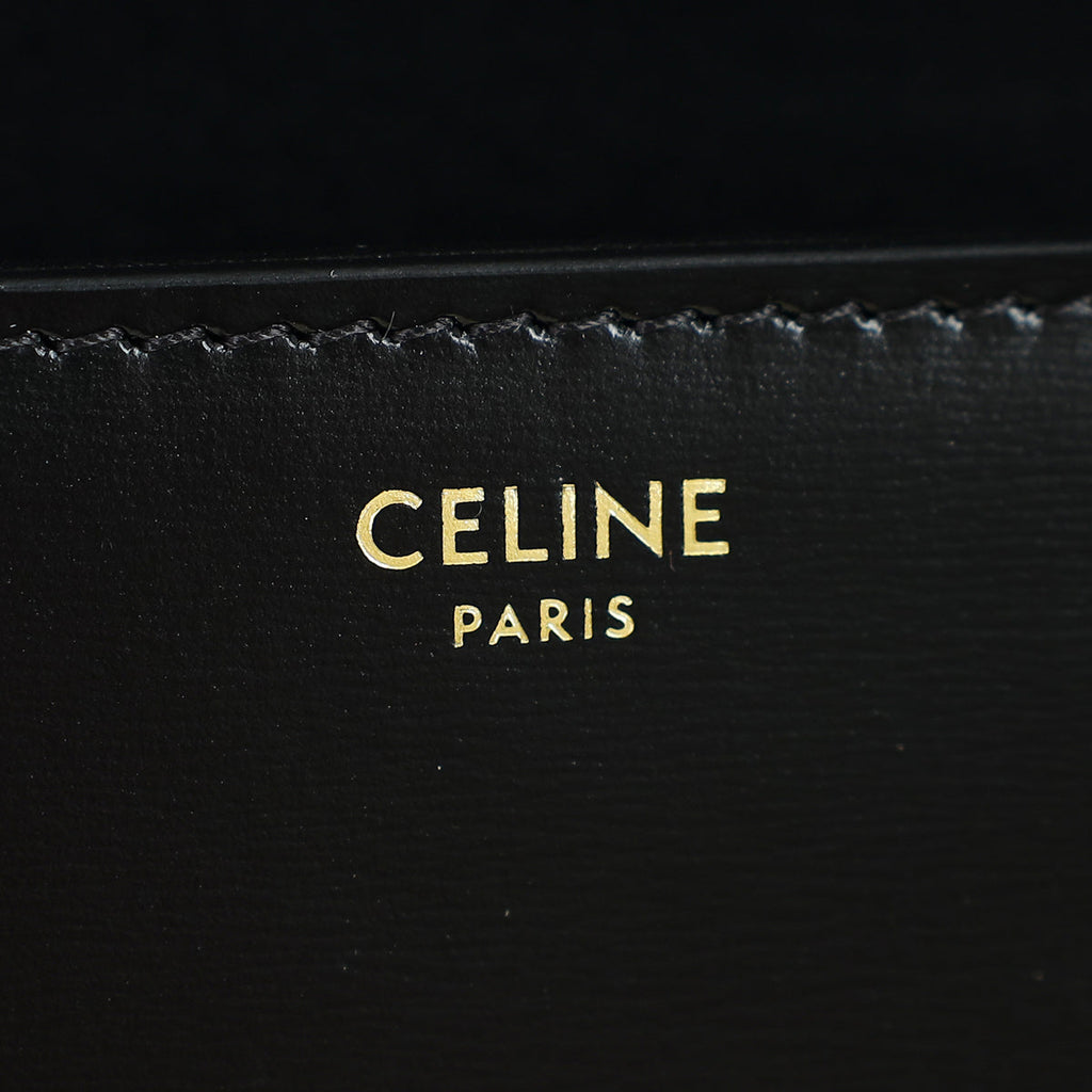 Celine Black Claude Triomphe Shoulder Bag