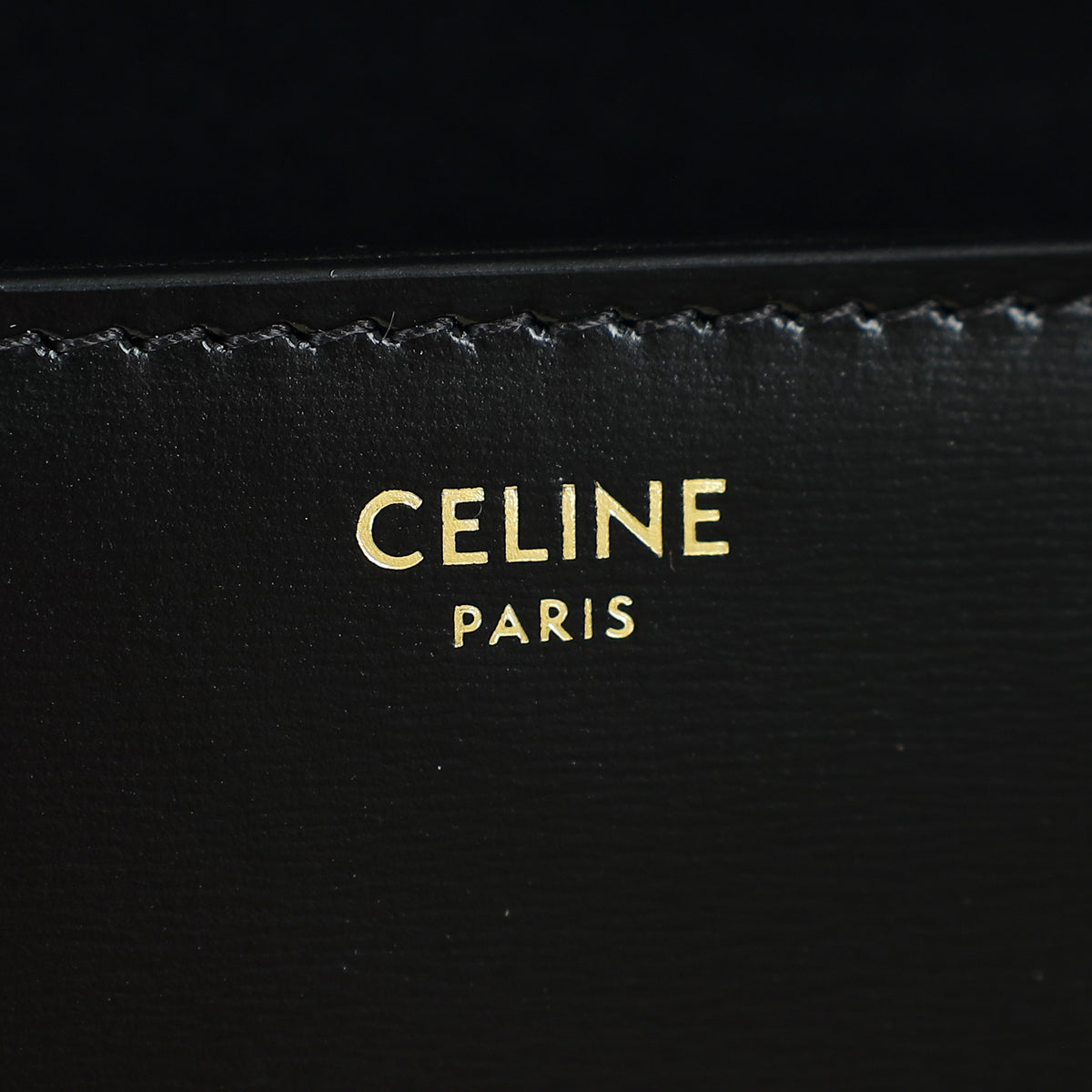 Celine Black Claude Triomphe Shoulder Bag