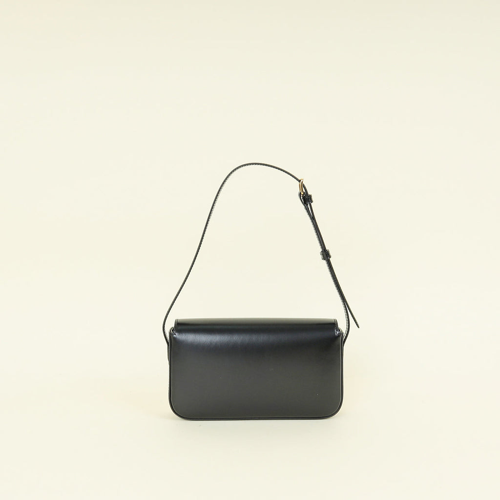 Celine Black Claude Triomphe Shoulder Bag
