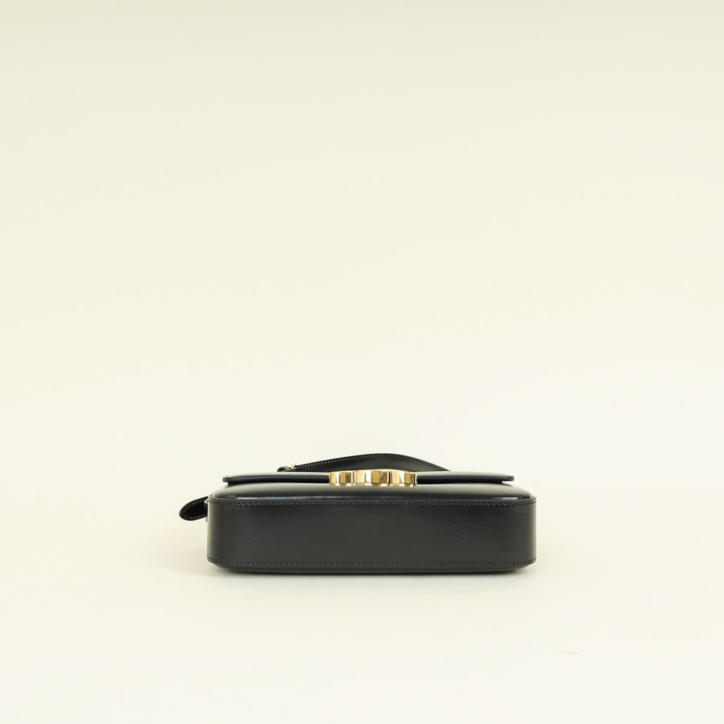 Celine Black Claude Triomphe Shoulder Bag